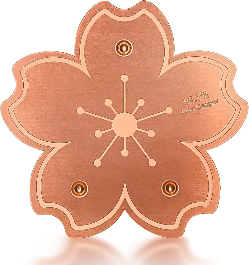 Yncotte 99.99% Pure Copper Bird Bath Disk, Triple-Point Support Design Lower Cleaning Frequency for Physical Safe Water Purify Outdoor Bird Bowls All-Season - Image 1